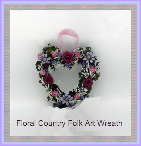 Dollshouse Miniature Country Folk Art Wreath